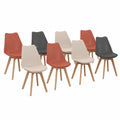 Chaise, coloris gris et beige, pour la salle à manger ou la cuisine