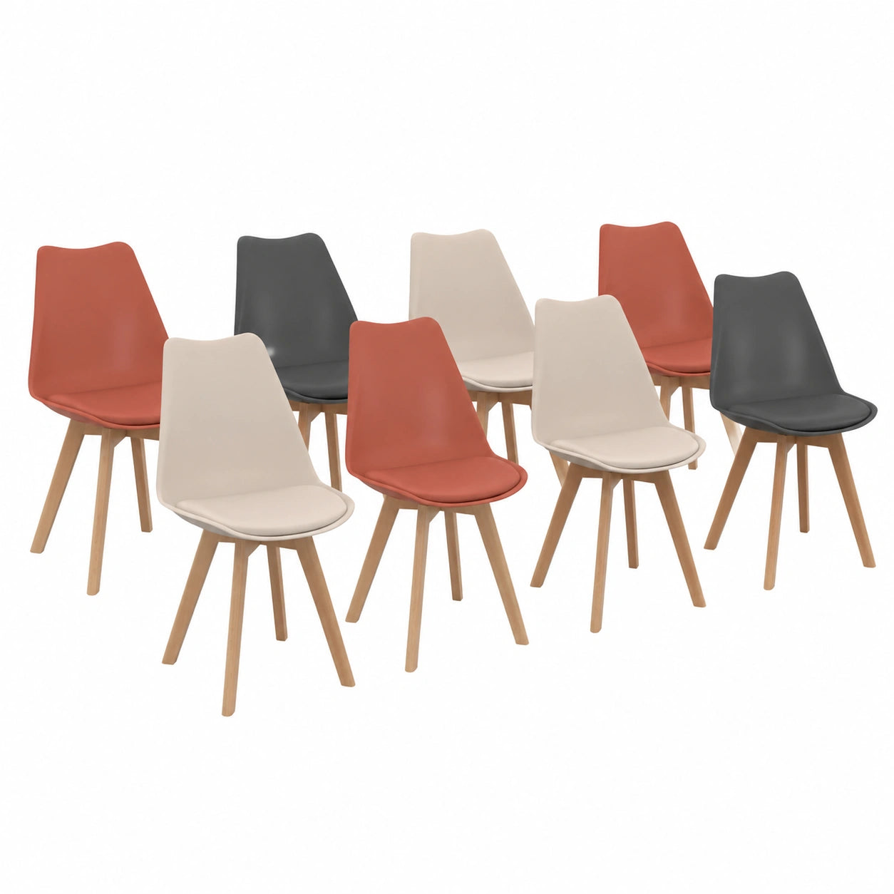 Chaise, coloris gris et beige, pour la salle à manger ou la cuisine