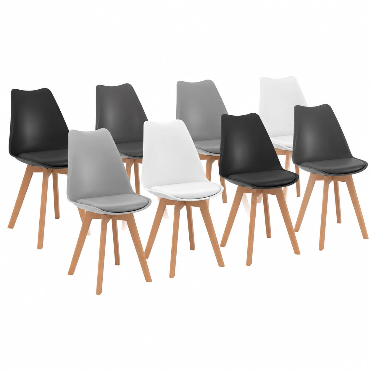 Chaise, coloris noir et blanc, pour la salle à manger ou la cuisine
