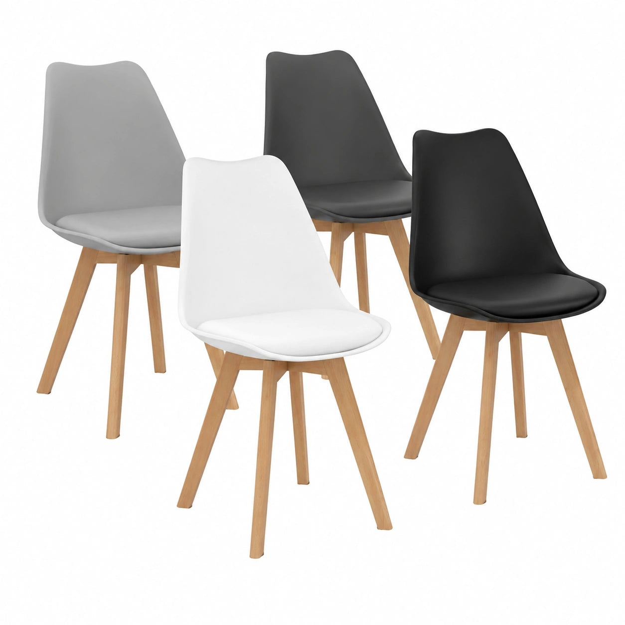 Chaise, coloris noir et blanc, pour la salle à manger ou la cuisine
