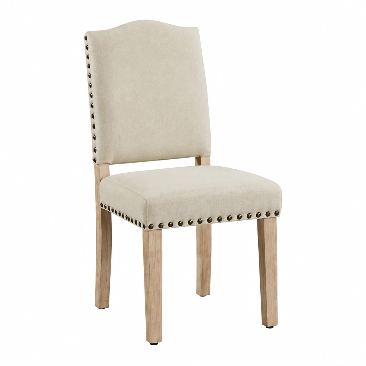 Fauteuil, rembourré, en bois massif, coloris beige, pour le salon ou la chambre
