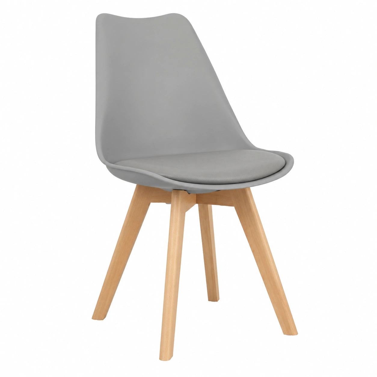 Chaise, coloris blanc et gris, pour la salle à manger ou la cuisine