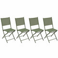 Chaise de jardin, en acier, pliable, coloris vert, 46 x 52 x 87 cm, pour la terrasse ou le jardin