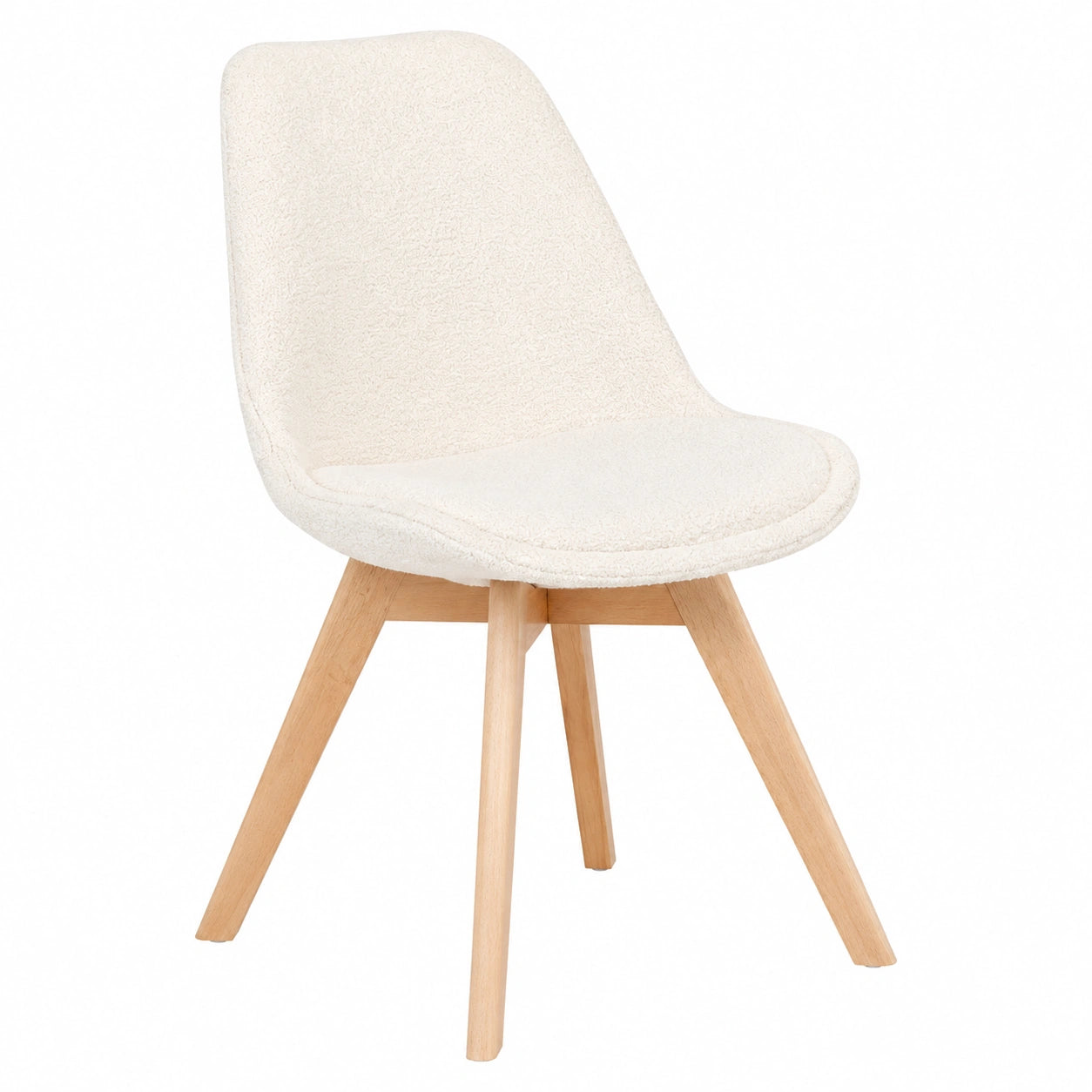 Bureau, avec coussin, en tissu bouclette, coloris blanc, pour l’espace de travail