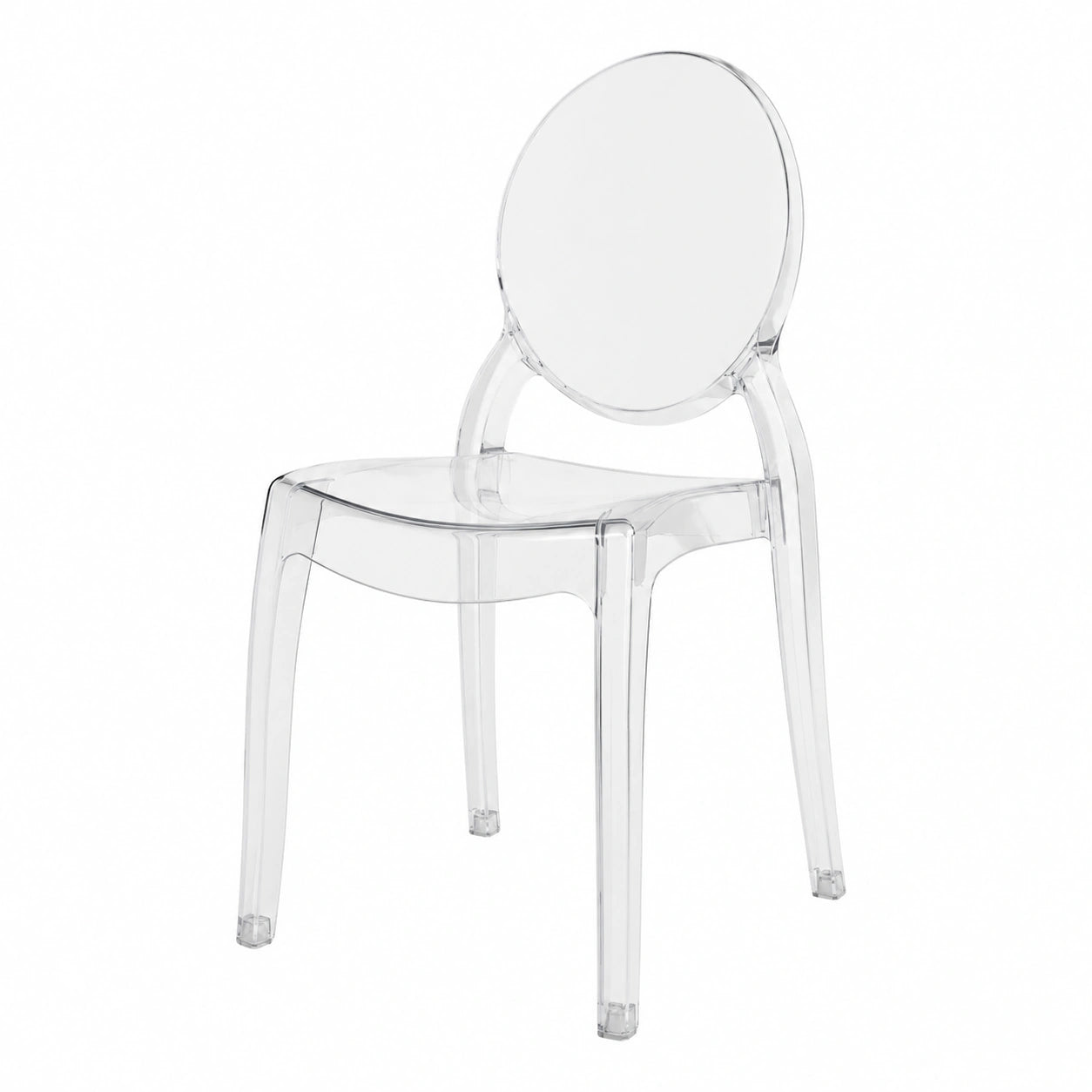 Chaise, coloris transparent, pour la salle à manger ou la cuisine
