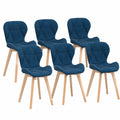 Chaise, en tissu, coloris bleu, pour la salle à manger ou la cuisine