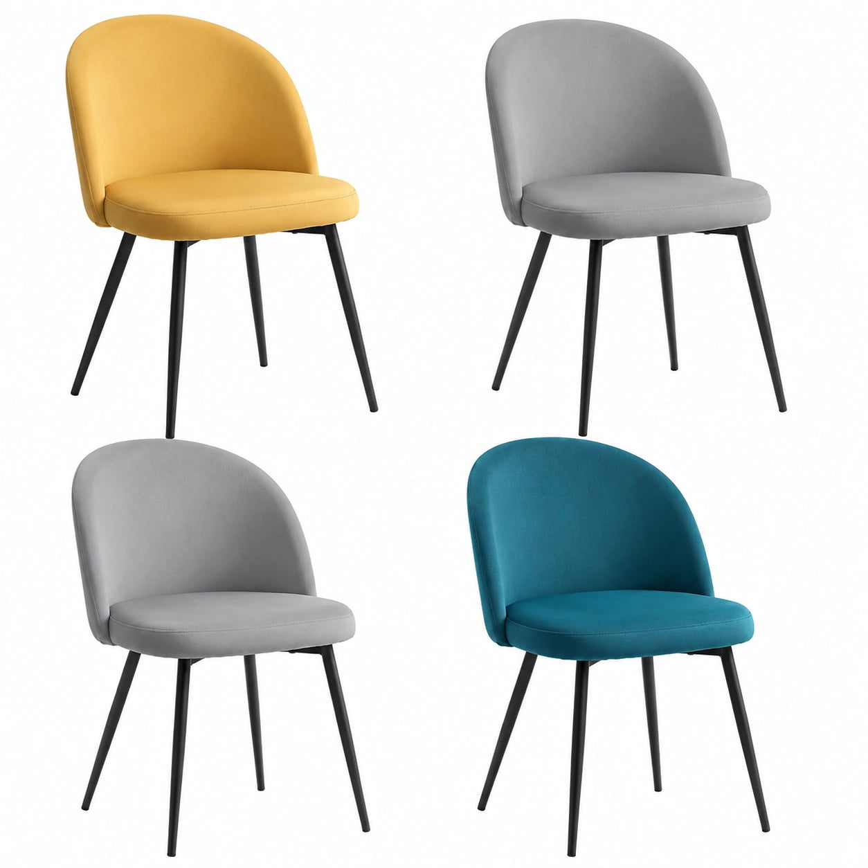 Chaise, en velours, rembourré, pour la salle à manger ou la cuisine