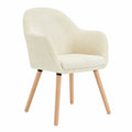 Chaise, en velours côtelé, coloris beige, pour la salle à manger ou la cuisine