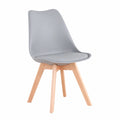 Chaise, en bois massif, coloris gris, pour la salle à manger ou la cuisine
