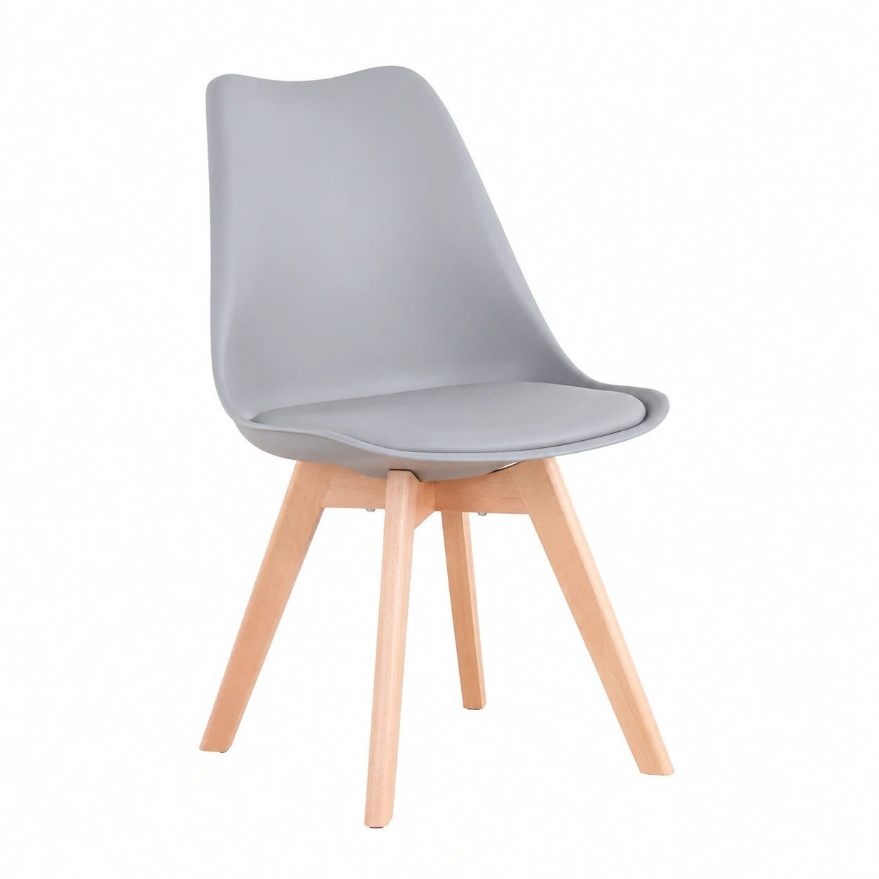 Chaise, en bois massif, coloris gris, pour la salle à manger ou la cuisine