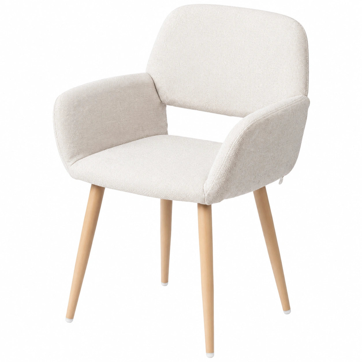 Chaise, en métal et tissu, 56 x 53 x 80 cm, coloris beige, pour la salle à manger ou la cuisine
