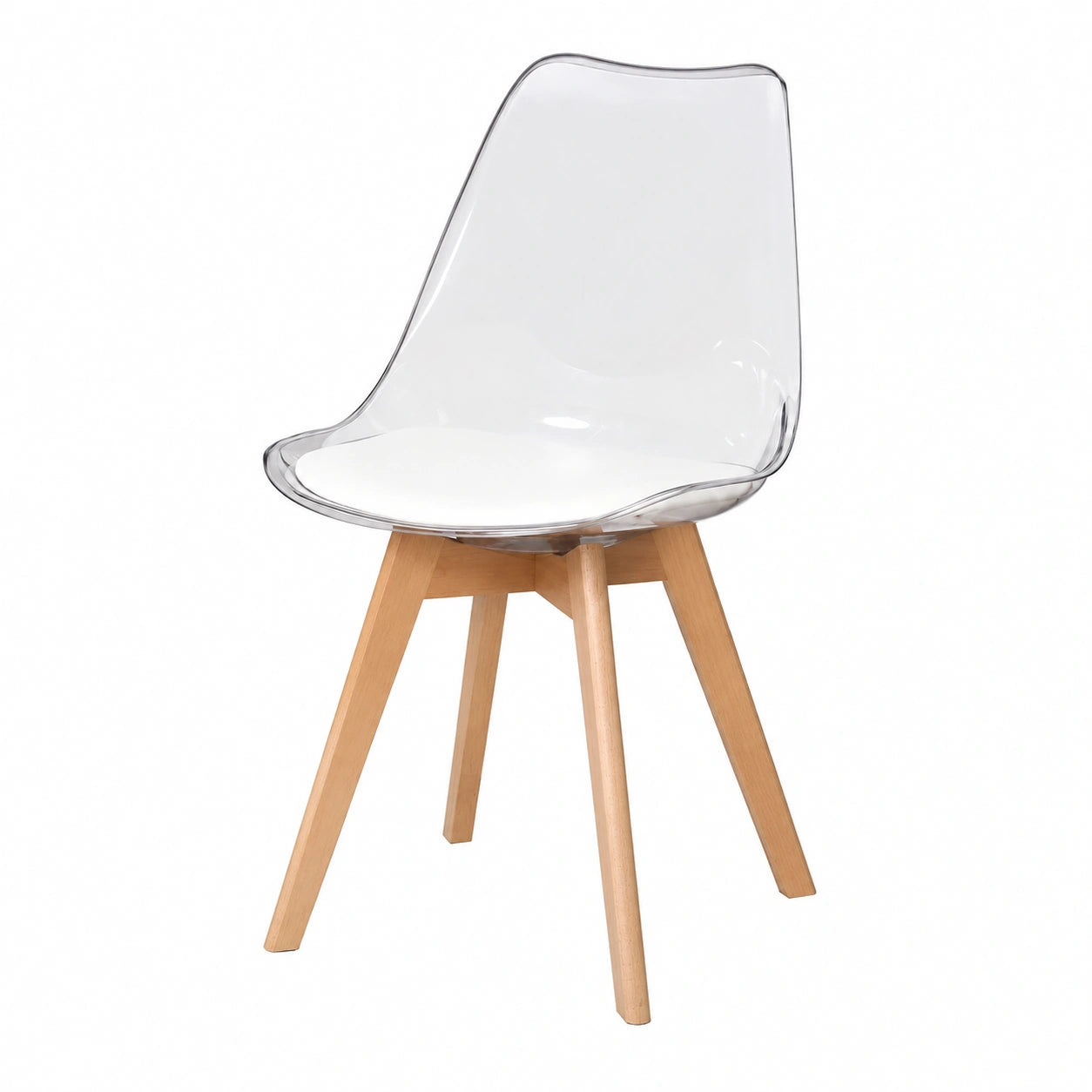 Bureau, coloris blanc et transparent, pour l’espace de travail
