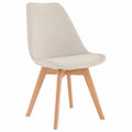 Chaise, en velours, rembourré, coloris beige, pour la salle à manger ou la cuisine