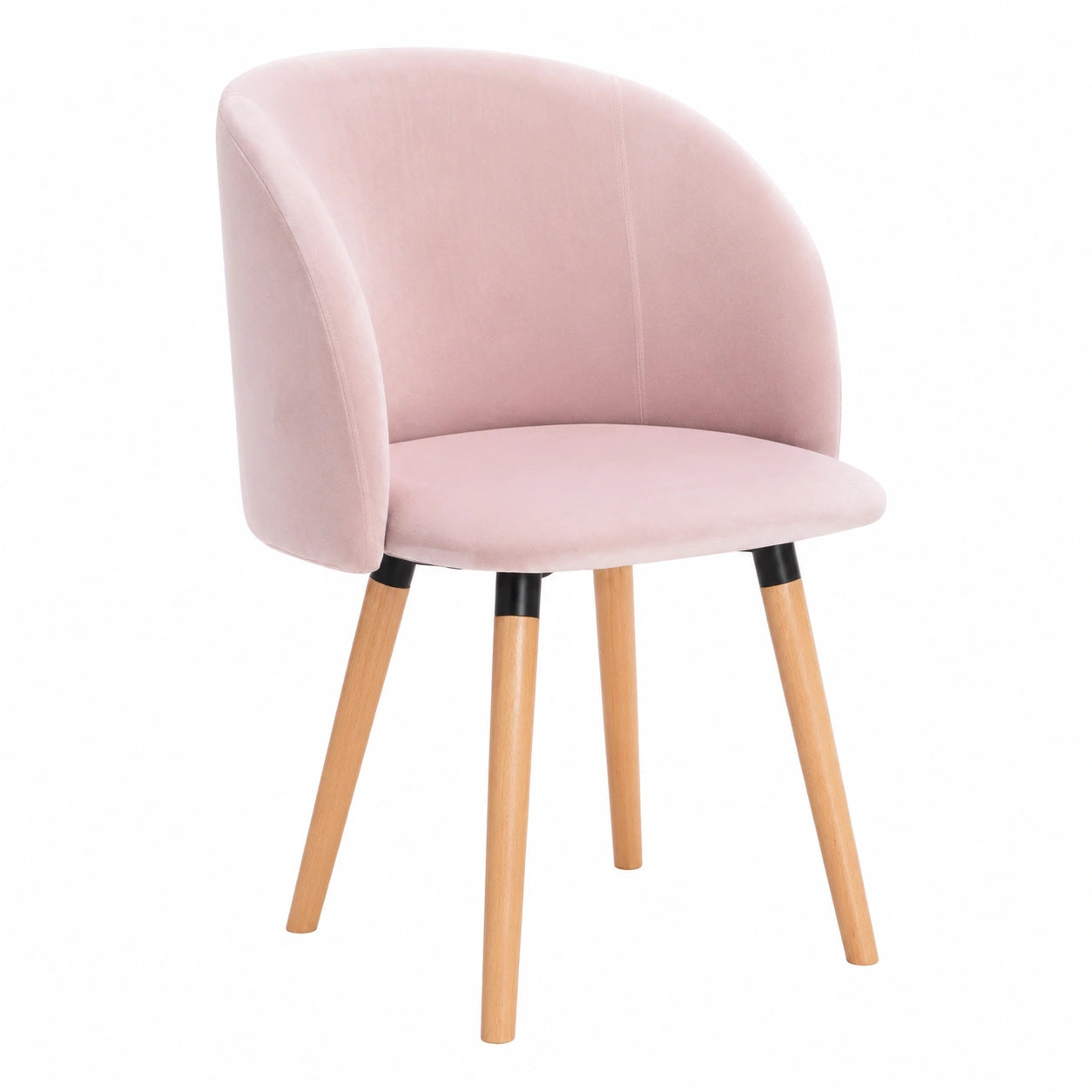 Chaise, en velours, coloris rose, pour la salle à manger ou la cuisine