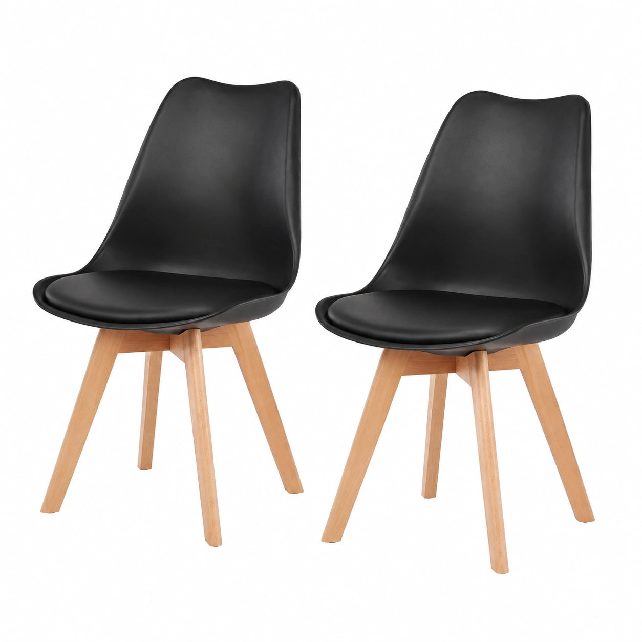 Chaise, rembourré, coloris noir, pour la salle à manger ou la cuisine
