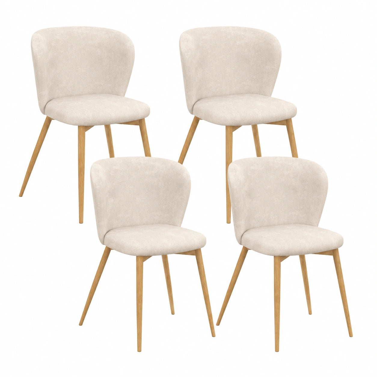Chaise, en tissu, coloris beige, pour la salle à manger ou la cuisine