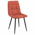 Chaise, en velours, coloris terracotta, pour la salle à manger ou la cuisine