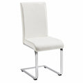 Chaise, en similicuir, coloris blanc, pour la salle à manger ou la cuisine
