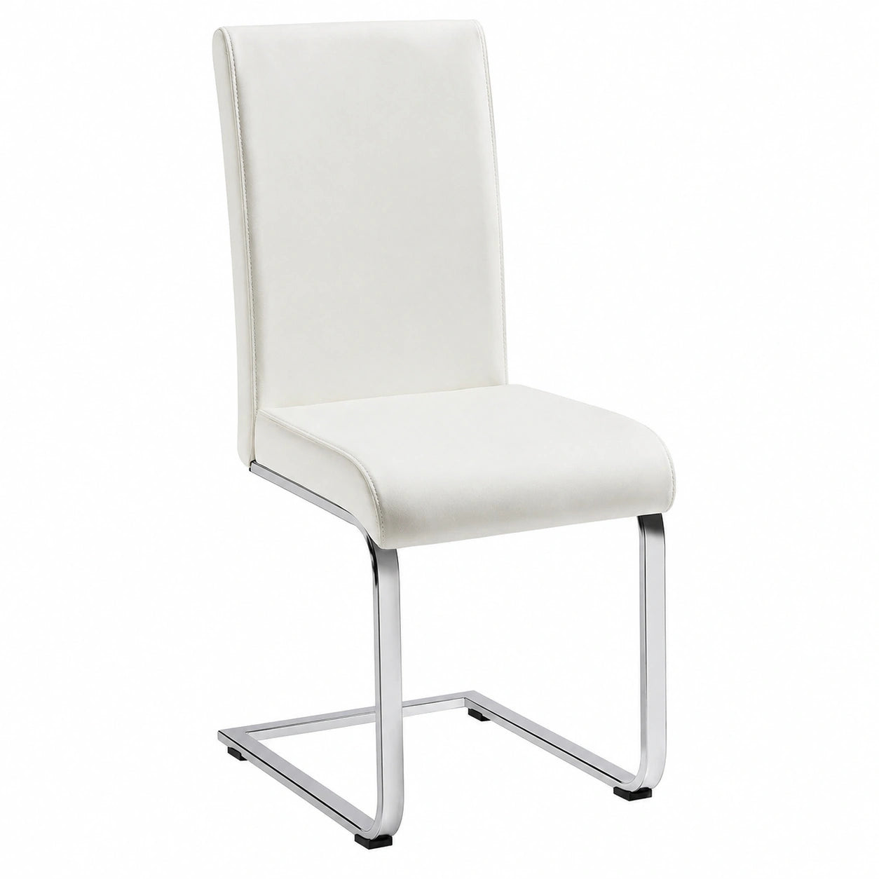 Chaise, en similicuir, coloris blanc, pour la salle à manger ou la cuisine