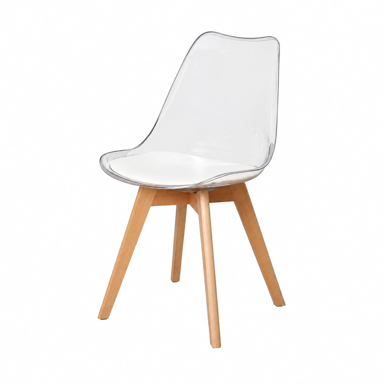 Bureau, coloris blanc et transparent, pour l’espace de travail