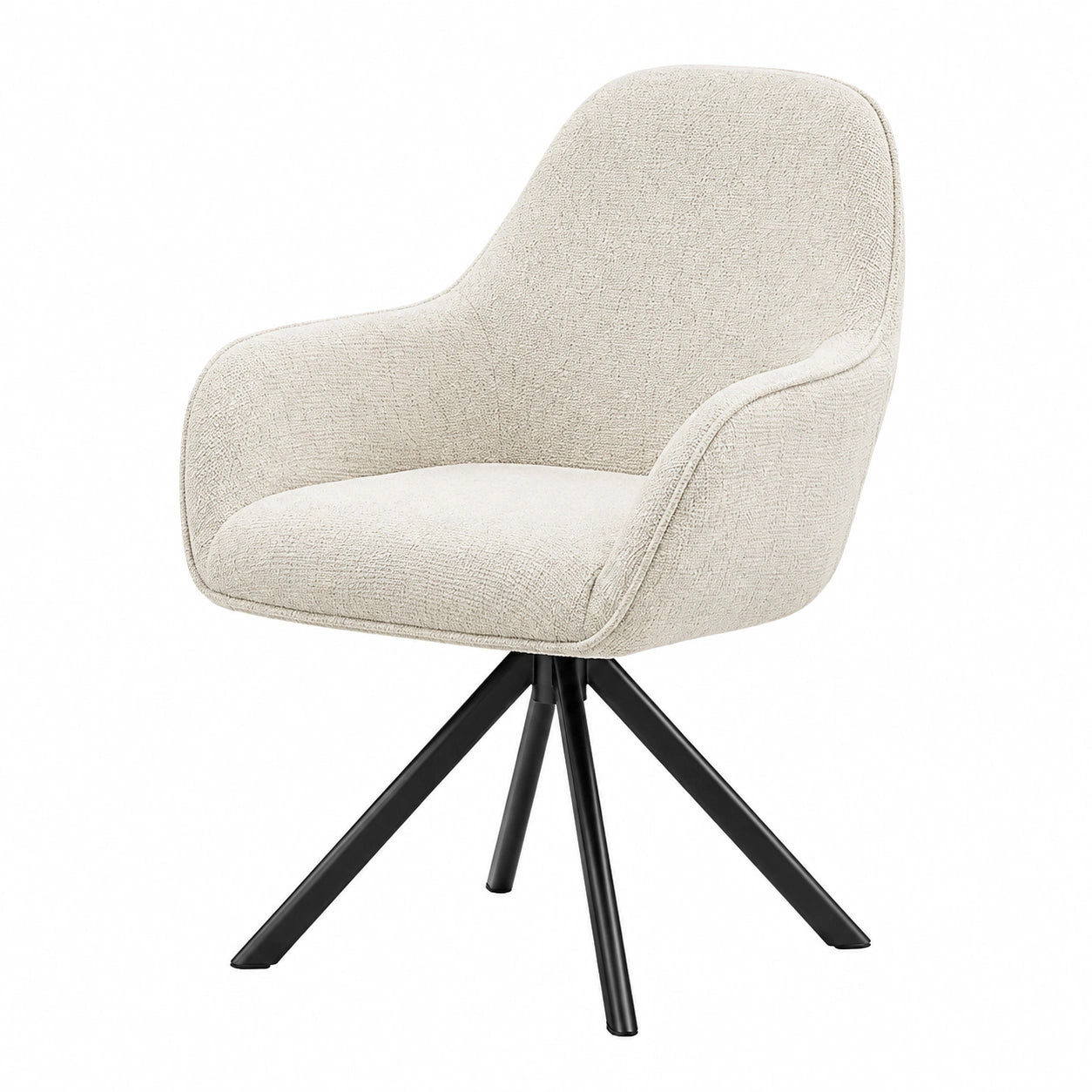 Bureau, avec coussin, pivotant, en lin et tissu, coloris beige, pour l’espace de travail