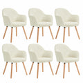 Chaise, en velours côtelé, coloris beige, pour la salle à manger ou la cuisine