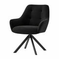 Bureau, pivotant, en métal et tissu, coloris noir, pour l’espace de travail