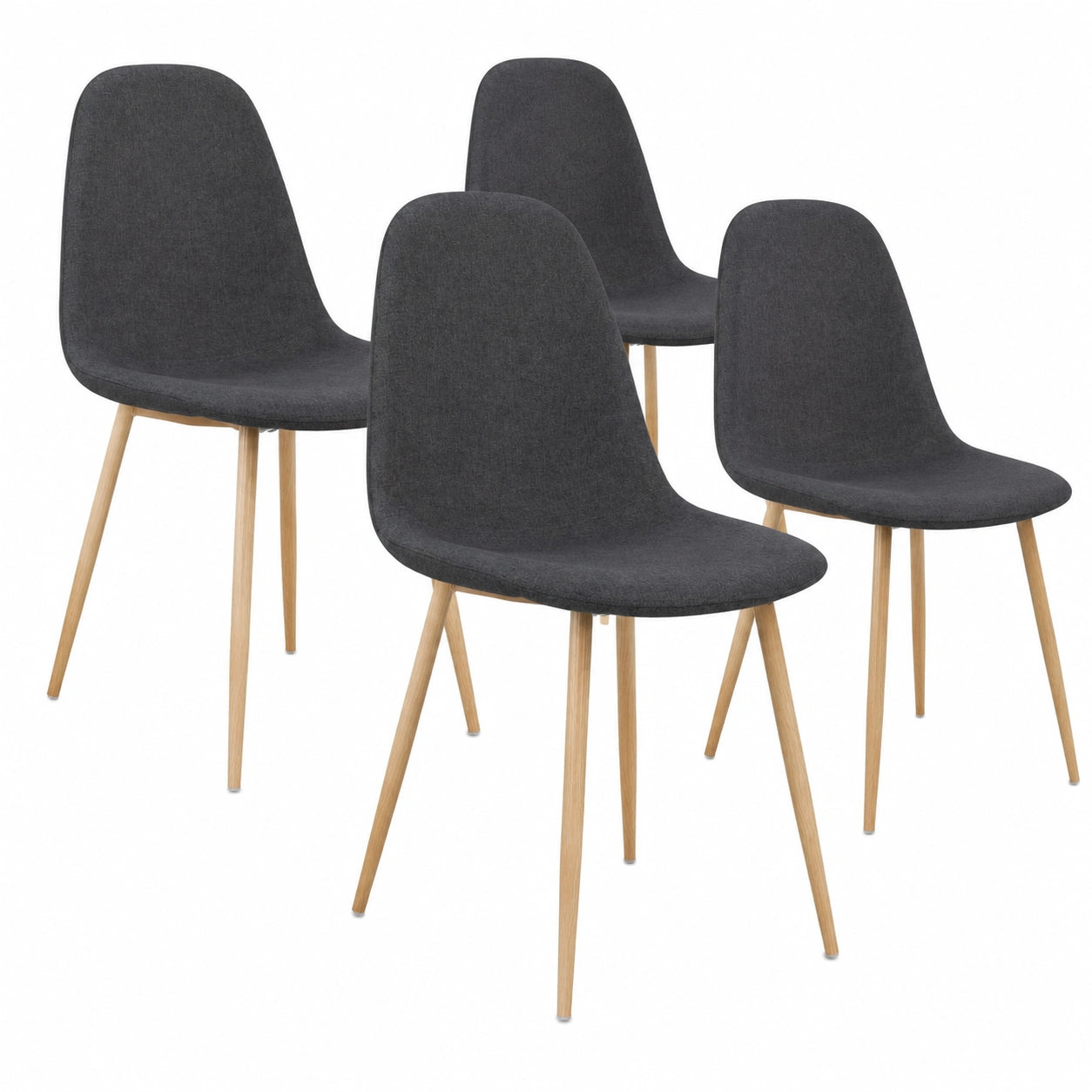 Chaise, en tissu, coloris gris, pour la salle à manger ou la cuisine