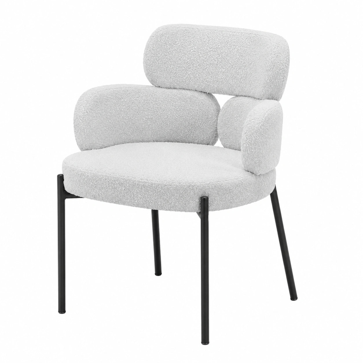 Chaise, en métal, coloris noir et gris, pour la salle à manger ou la cuisine