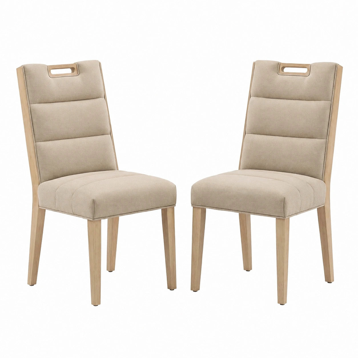 Chaise, rembourré, coloris beige, pour la salle à manger ou la cuisine